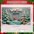 thumbnail image 2 of Winter Theme Winter Banner Snowy Welcome Banner Christmas Tree Design Bird Decoration Winter Welcome Banner for Winter Party Door Decoration Holiday Celebration, 2 of 9