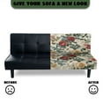 thumbnail image 4 of Yuyamidu Rose Print Futon Cover Armless Sofa Covers Washable Stretch Futon Slipcover with Elastic Edge Easy to Install Rv Jackknife Sofa Covers Gift for Holiday, 4 of 8