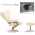 thumbnail image 5 of MCombo Massage Recliner Chair with Ottoman for Living Room, Swivel Recling Chair Faux Leather, 4901  (Cream White), 5 of 8