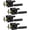 Black, variant on 4 Pack Door Handles Black Matte Interior Door Levers for Bed and Bath Keyless Privacy Doorknob with Push Button