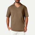 thumbnail image 1 of pstuiky Camisas casuales de manga corta para hombre, Camisa/top informal de color liso con solapa de moda de verano para hombre camisas casuales para hombre xxl, 1 of 7