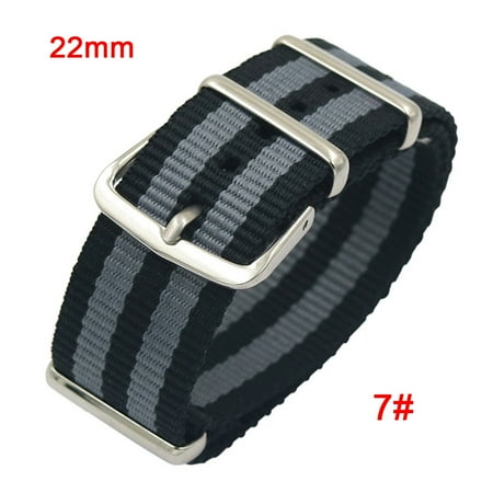 - 18mm 20mm 22mm Ballistic Durable Military Nylon Watch Band Army Sports Nato Fabric Nylon Watchband Accessories For 007 James bond Watch Strap