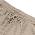 thumbnail image 5 of Men Pleated Pants Men's Pleated Pants Elastic Waist Drawstring Trousers with Side Pockets Solid Color Relaxed Fit Comfortable Stylish Men's Bottoms, 5 of 8