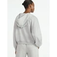 thumbnail image 4 of Scoop Women's and Women's Plus New Scubaknit Barrel Zip Hoodie, Sizes XS-4X, 4 of 6