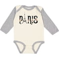 thumbnail image 3 of Inktastic Paris Eiffel Tower with Flowers Boys or Girls Long Sleeve Baby Bodysuit, 3 of 5