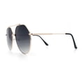 thumbnail image 6 of Iconic Tear Drop Oversize Metal Rim Racer Sunglasses Gold - Smoke, 6 of 7
