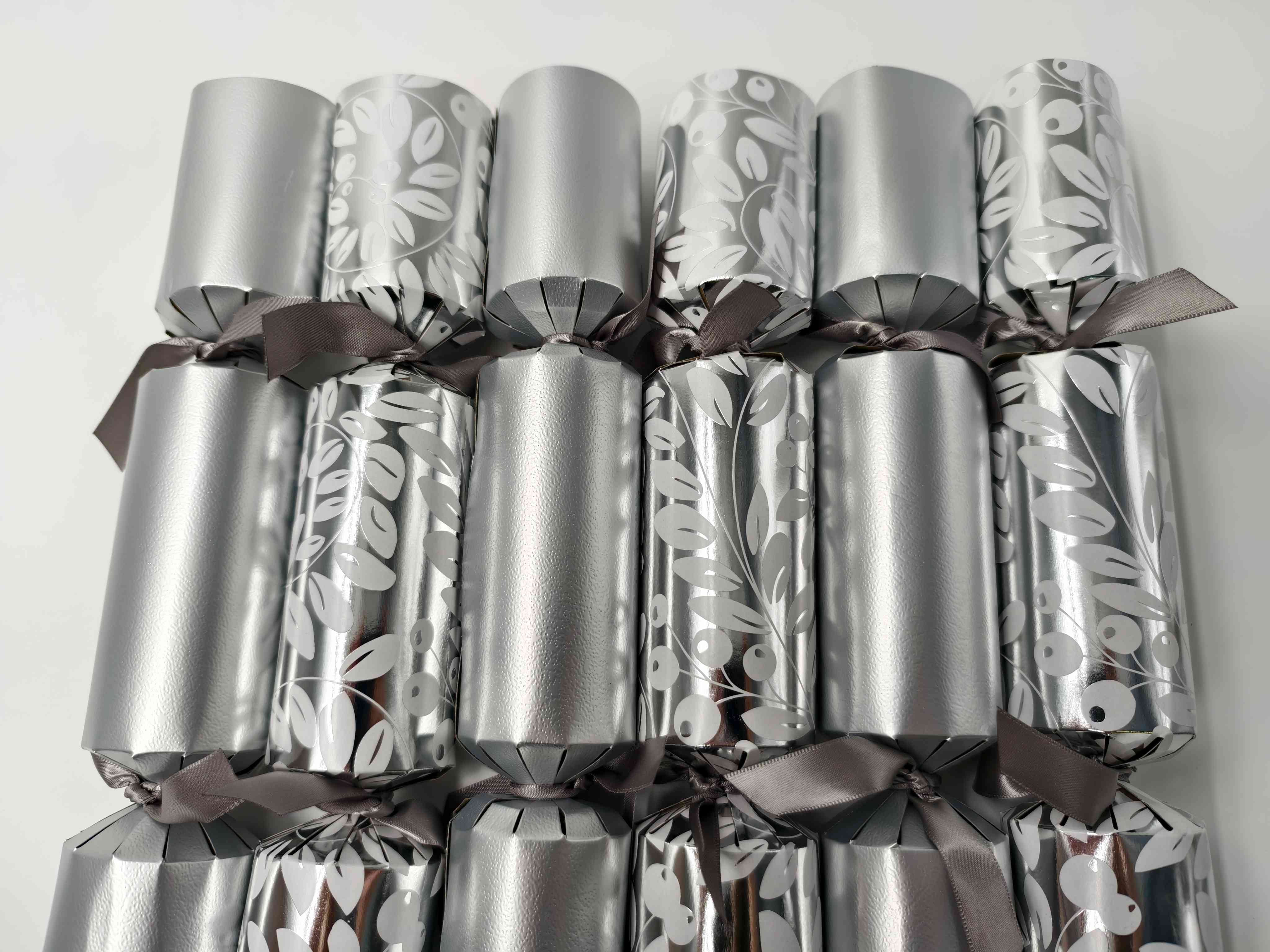 Lot de 12 crackers de Noël premium Holiday Time, motif botanique argenté, multicolore HOLIDAY TIME PL DIABLOTIN PAQ12