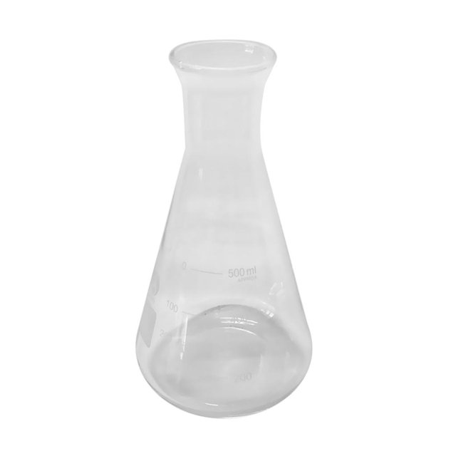 Matraz con Borde de de Borosilicato 1pc 500ml Cristalería Nueva DYNWAVEMX Cristal Frasco cónico