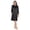 Black Wine Glass, variant on Women's Mink Fleece Long Sleeve Nightgown