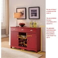thumbnail image 3 of KB WR1354 30 x 42 x 12 in. Wood Storage Wine Cabinet - Red, 3 of 5
