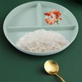 thumbnail image 4 of Divided Plates, 3 Compartment Reusable Lightweight for Dinner Training Kids Army Green, 4 of 8