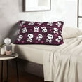 thumbnail image 6 of Picia skull with hearts Pattern Plush Pillow Case – Soft and Cozy Cushion Cover, Hypoallergenic Throw Pillow Case for Home Decor-16"x24", 6 of 6