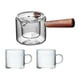 thumbnail image 1 of Tetera de vidrio de alto borosilicato, tetera con Infusor extraíble, tetera floreciente, tetera para el hogar, restaurante y viajes , Olla con 2 tazas Macarena Tetera, 1 of 8