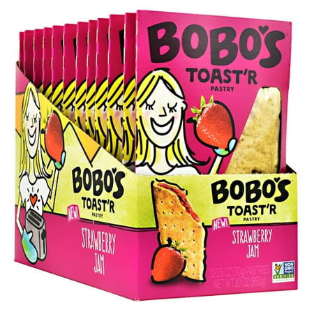 Bobo s Toast r Pastry Strawberry Jam 12 (2.5 Ounce) Pastries