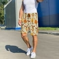 thumbnail image 4 of Salouo Autumn Maple Leaf and Deer Pattern Men's Sleep Pajama Shorts,Pajama Bottoms Elastic Waistband Sleep Pajama Short PJ Shorts for Men -4X-Large, 4 of 6