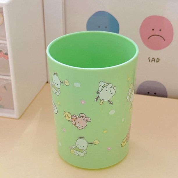 Bonita taza para cepillo de dientes con diseño de Hello Kitty, tazas de agua kawaii con estampado de dibujos animados, accesorios de baño