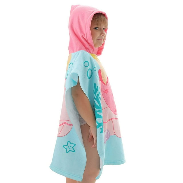 Becaristey Serviette de Piscine Douce à Capuchon pour Tout-Petit Mignonne Dessin Animé Sans Manches Style Grand Eau Fait 3