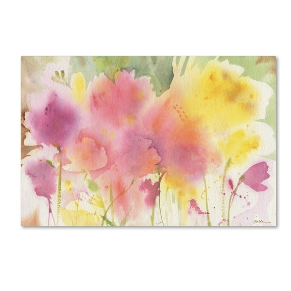 Trademark Fine Art 'Floral Impressions' Canvas Art by Sheila Golden