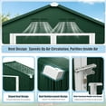 thumbnail image 2 of 6' x 4' Outdoor Storage Shed with Metal Base, Metal Tools Storage Shed, Galvanized Steel Garden Shed with Lockable Doors for Backyard, Patio, Lawn, D9133, 2 of 9