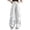 1-White, variant on Girls Cargo Pants Casual Elastic Waist Baggy Cargo Pants Streetwear Pants White Pants for Kids, Size 6-16 Years