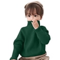 thumbnail image 3 of Glisme Toddler Girls Sweater Children Ribbed Half Turtleneck Winter Sweaters Base Sweaters Solid Color Comfort Top Clothes , 4-5 Years, 3 of 5