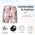 thumbnail image 3 of Honeii Panda Print Men's Swim Shorts,Mens Swim Trunks,Breathable Mesh Beach Shorts for Swimming,Surfing, and Beach Activities-3X-Large, 3 of 6