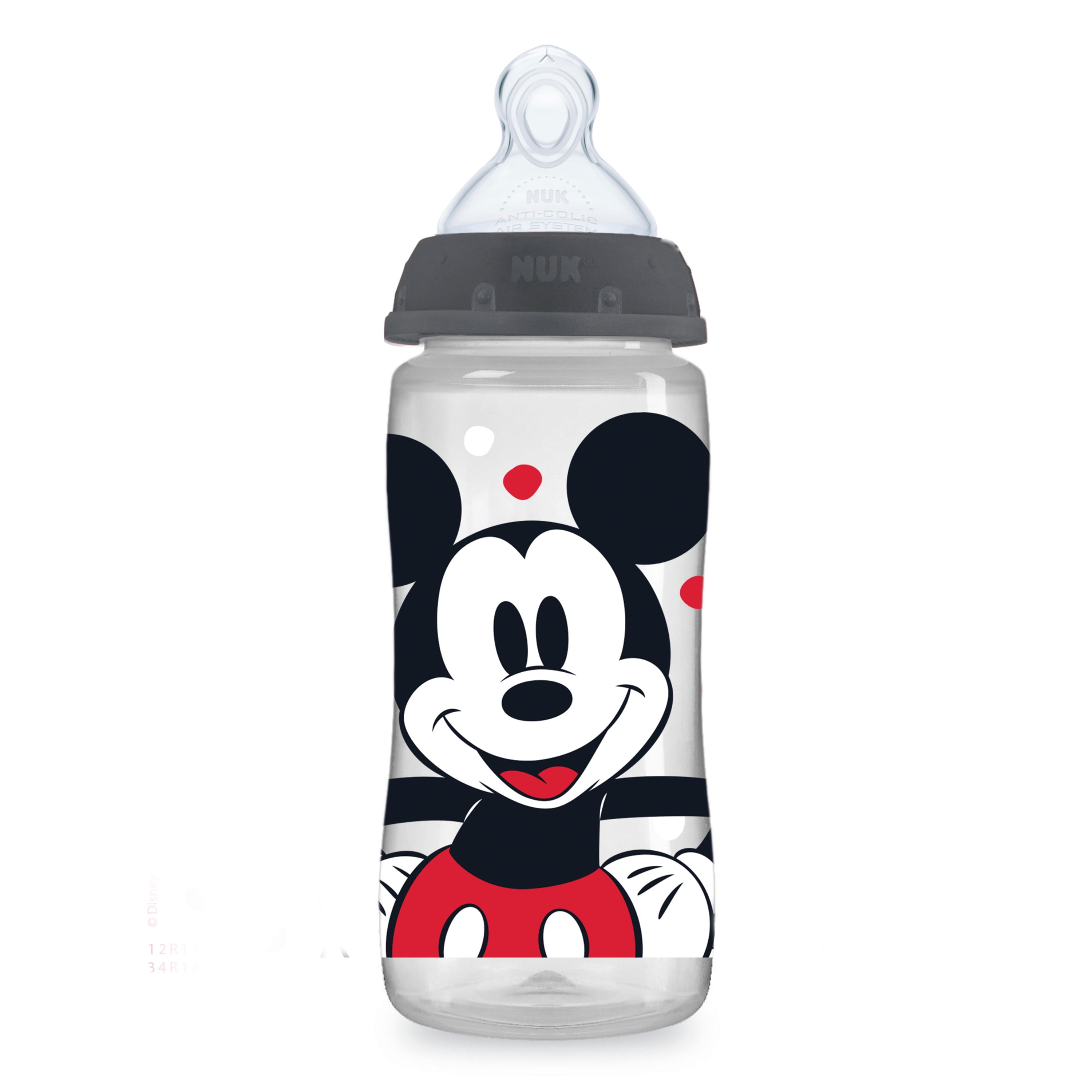 NUK Smooth Flow Disney Bottle, Mickey Mouse, 10 oz, 3-Pack