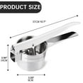 thumbnail image 3 of Tyeign Stainless Potato Masher Press, Manual Fruit Vegetable Ricer & Noodle Maker, Heavy-Duty Baby Food Strainer with Non-Slip Handle, Home & Restaurant Kitchen Gadget, 1X Potato Masher, 3 of 8