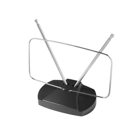 onn. Indoor Easy-Adjust HDTV Antenna with VHF Dipoles and 20 Mile Reception Range