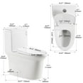 thumbnail image 5 of Aukfa T029-WT Elongated One Piece Toilet, Dual Flush 1.1/1.6 GPF Toilet for Bathroom, 12" Rough-In, 5 of 10