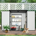 thumbnail image 3 of Outdoor Storage Shed, SESSLIFE Waterproof Resin Storage Shed for Backyard, Patio, Lawn, 56" x 37" x 64"， Gray, 3 of 7