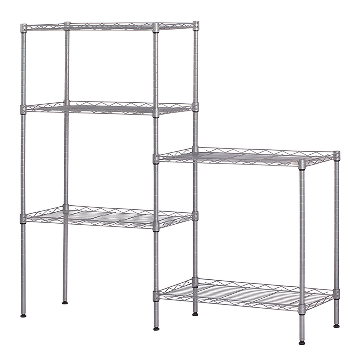 RACK5S - Stainless Steel Storage Rack with 5 Shelves and Adjustable Feet -  Parry