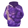 thumbnail image 3 of Cute Cat Sleeping on Moon 3d Sweatshirts Hoodie Fashion Casual Personality Men's Women Street Hoodie Pullovers Long Sleeve Comfortable Top, 3 of 6