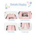 thumbnail image 6 of KIMI BEAR 2T Toddler Girl Outfit Set 3T Child Winter Clothes Long Sleeves Letter Sweatshirt Top Camouflage Color Block Pants 2pcs Clothing Pink, 6 of 7