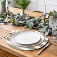 thumbnail image 6 of Round Placemats Brownness and White Stripe Pattern 15 inch Set of 6 Table Mats for Dining Table Simple Style Heat Resistant Non-Slip Kitchen & Home Decorative Place Mat Set, 6 of 8