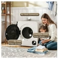 thumbnail image 6 of Portable Clothes Dryer 1300W, Compact Laundry Tumble Dryer - 3.3 Cu. Ft, Stainless Steel Drum, White - Ideal for Apartments, Dorms & Small Spaces, 6 of 9