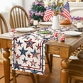 thumbnail image 3 of 4th of July Table Runner, 4th of July Decorations for Home Stars Memorial Day Decor Blue Red Patriotic Decor for Home Independence Day Indoor Ourdoor Party Table Decorations (13'''' x 90''''), 3 of 6