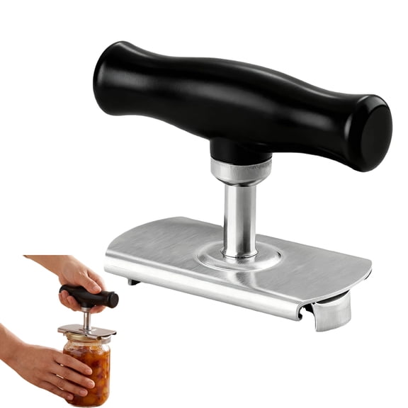Jar Opener, Cap Crack Opener - Jar Opener for Weak Hands, Adjustable Multifunctional Jar Lid Opener - Easy to Grip and Open for Stuck Jars, Bottles & Lids (Black)