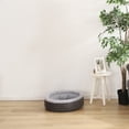 thumbnail image 4 of Cat Craft Large Grey Deluxe Super Soft Cat Bed (18" Round Deluxe Bolster Bed), 4 of 9