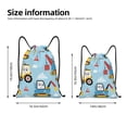 thumbnail image 2 of Xecao Building Truck Pattern Sports Drawstring Backpack - String Swim Gym Bag with Wet Proof Pocket for Women&Men-Medium, 2 of 6
