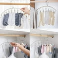 thumbnail image 6 of MesaSe 3 Pack Stainless Steel Laundry Drying Rack Clothes Hanger with 10 Clips for Drying Socks,Drying Towels, Diapers, Bras, Baby Clothes,Underwear, Socks Gloves, 6 of 8