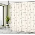 thumbnail image 4 of Ambesonne Rustic Shower Curtain, Repetitive Tree Branch Print, 69"Wx84"L, Eggshell Charcoal Grey, 4 of 4