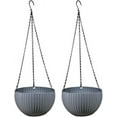 thumbnail image 1 of 2 Pcs Panier Suspendu sur Balcon pot de Fleurs en Rotin, 1 of 4
