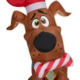 Airblown Inflatables 5 Foot Christmas Puppy SCOOB with Peppermint Bone