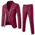 thumbnail image 1 of Men‘S Suit Slim 3-Piece Suit R Business Wedding Party Jacket Vest & Pants, 1 of 5