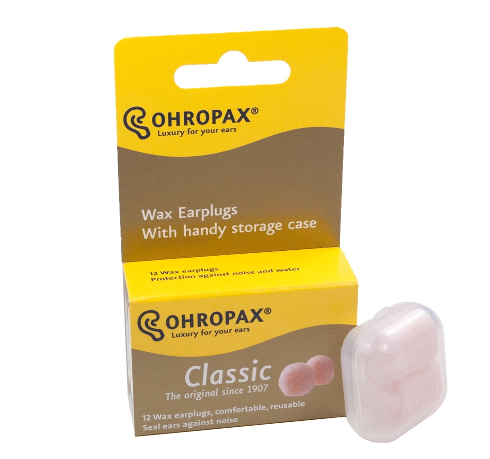 Ohropax Was Ear Plugs 6 Pairs with convenient carry case