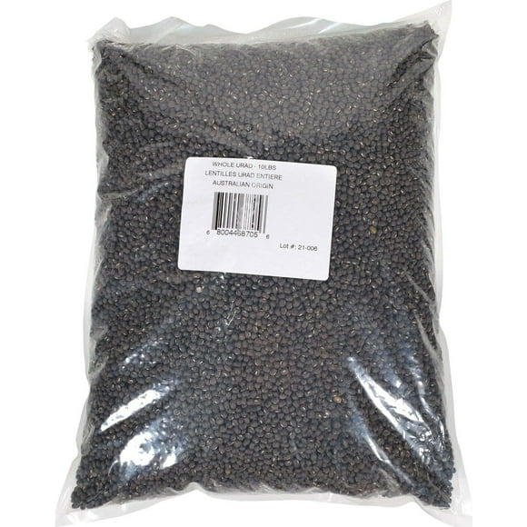 Urad Whole Black Lentils, 10lb