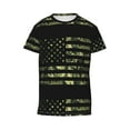thumbnail image 4 of Wukai American Flag Camo Youth Unisex Short Sleeve T-Shirt for Boys, Girls, Teens, and Kids-X-Small, 4 of 7