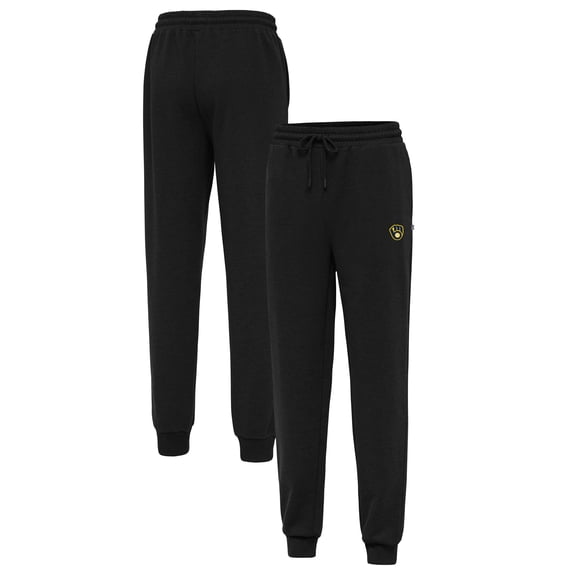 Men's Antigua Black Milwaukee Brewers Idol Jogger Pants