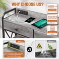 thumbnail image 5 of "Zimtown 55"" Industrial Console Table with Power Outlet and USB Ports, Gray, Suitable for Living", 5 of 9